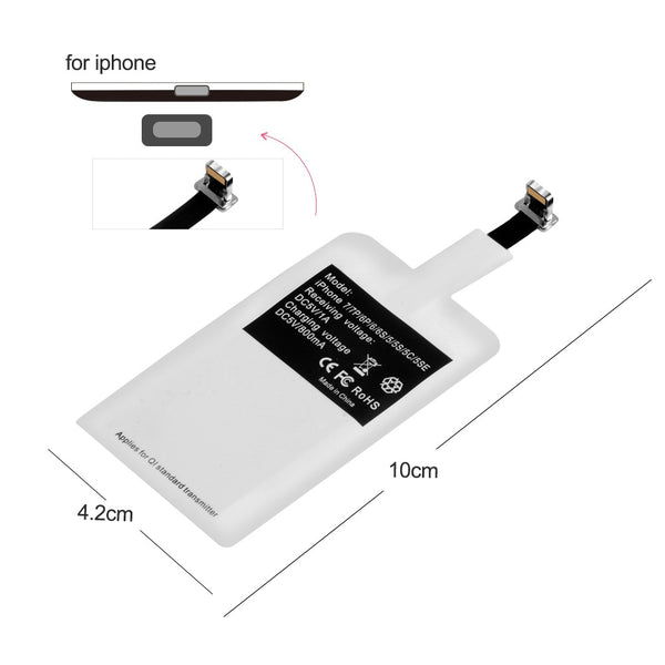 IMIDO Wireless Charger Universal Qi Wireless Charger Adapter Receiver Module for iPhone X 6 7 8 Plus Samsung note9 S7 S8 edge