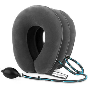 3 Layers Inflatable Neck Traction Soft Cervical Collar Stretching Device Air Cervical Pillow for Neck&Shoulder Pain Relief Brace