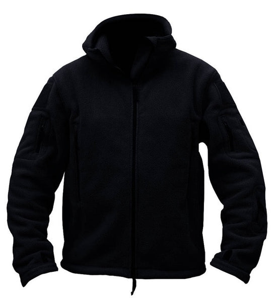 TACVASEN Winter Airsoft Military Jacket Men Fleece Army Tactical Jacket Thermal Hooded Jacket Coat Outerwear Hoody Mens Clothing