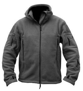 TACVASEN Winter Airsoft Military Jacket Men Fleece Army Tactical Jacket Thermal Hooded Jacket Coat Outerwear Hoody Mens Clothing
