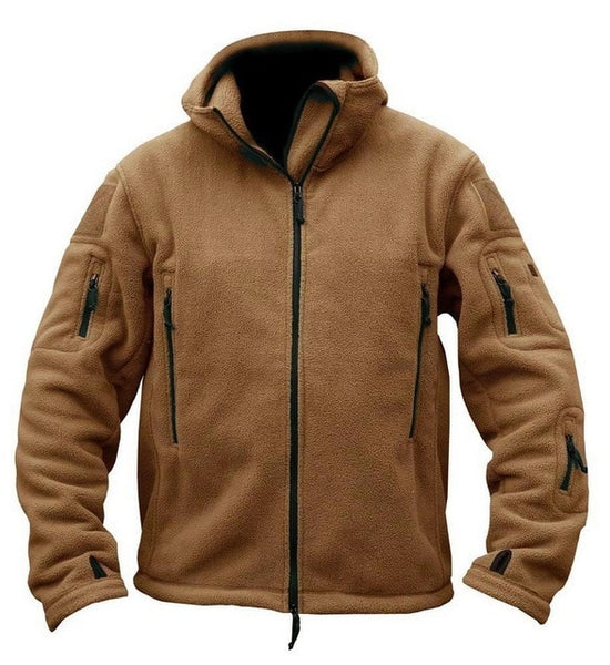 TACVASEN Winter Airsoft Military Jacket Men Fleece Army Tactical Jacket Thermal Hooded Jacket Coat Outerwear Hoody Mens Clothing