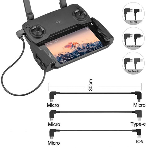 OTG Data Cable for DJI Mavic Mini Pro Air Spark Mavic 2 Zoom Drone IOS type-C Micro-USB Adapter Wire Connector for Tablet Phone