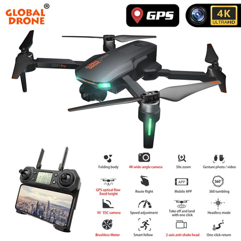RC Drone 4K GPS Quadrocopter Dron with HD 2-Axis Servo Gimbal Camera Anti-Shake Follow Me Quadcopter VS K20 F11 SG906 PRO