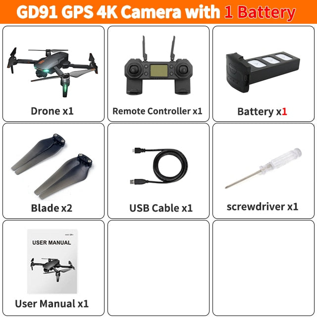 4K GPS Drone Camera 2-Axis Anti-Shake Servo Gimbal Quadcopter Profesional Dron Quadrocopter VS SG906 PRO FIMI Zino dropshipping