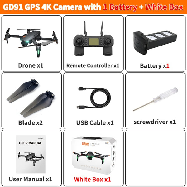 4K GPS Drone Camera 2-Axis Anti-Shake Servo Gimbal Quadcopter Profesional Dron Quadrocopter VS SG906 PRO FIMI Zino dropshipping