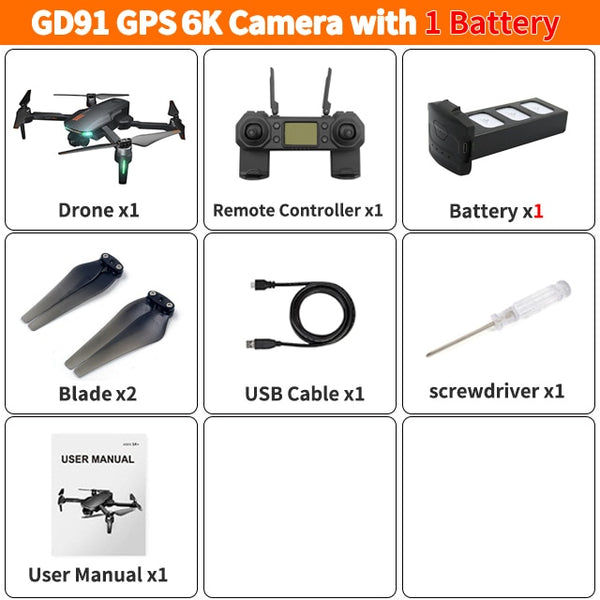 4K GPS Drone Camera 2-Axis Anti-Shake Servo Gimbal Quadcopter Profesional Dron Quadrocopter VS SG906 PRO FIMI Zino dropshipping