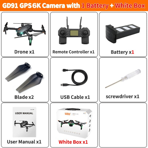 4K GPS Drone Camera 2-Axis Anti-Shake Servo Gimbal Quadcopter Profesional Dron Quadrocopter VS SG906 PRO FIMI Zino dropshipping