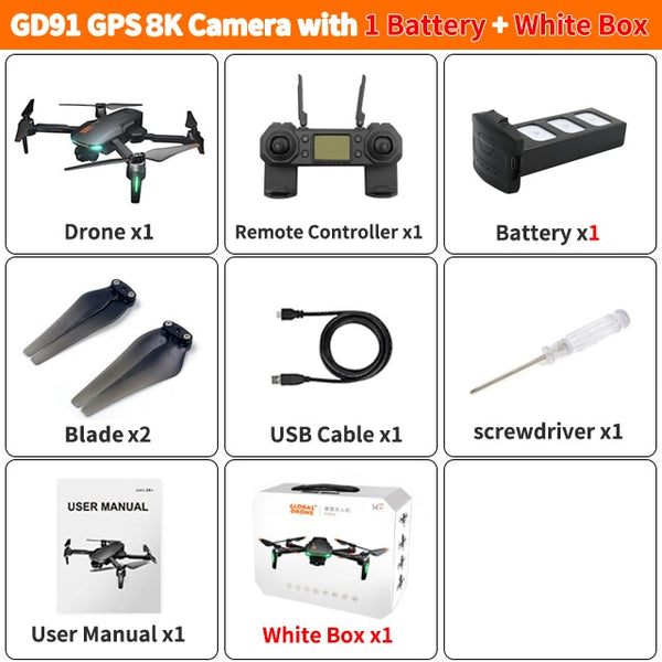 4K GPS Drone Camera 2-Axis Anti-Shake Servo Gimbal Quadcopter Profesional Dron Quadrocopter VS SG906 PRO FIMI Zino dropshipping