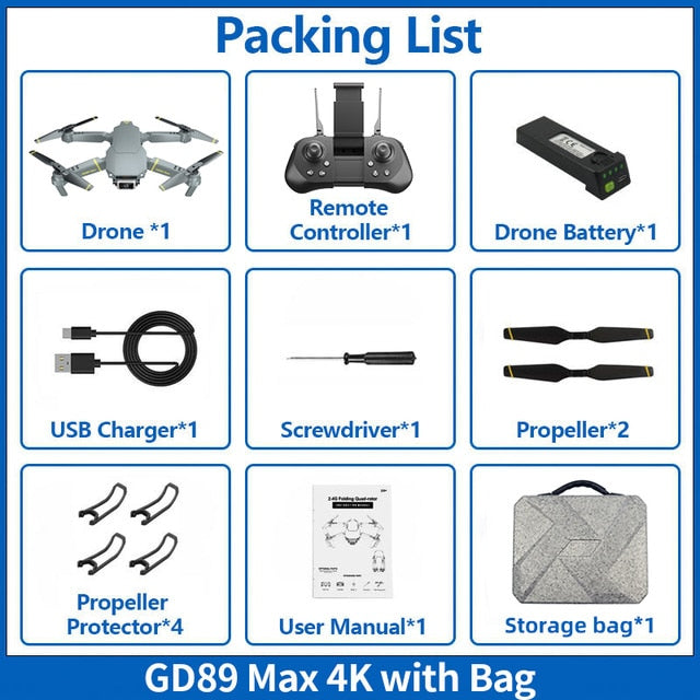 GPS  Drone 4K/6K HD Camera Quadrocopter EXA MAX with Adjustable Gimbal Quadcopter Mini Follow Me Drones RC Obstacle Sensing Dron