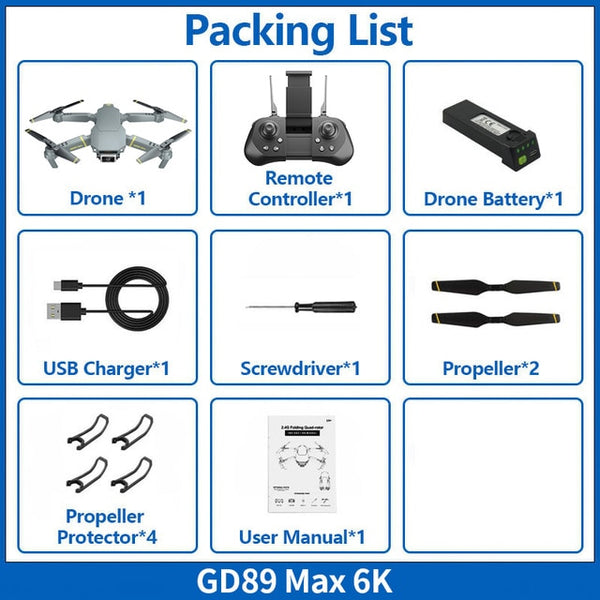 GPS  Drone 4K/6K HD Camera Quadrocopter EXA MAX with Adjustable Gimbal Quadcopter Mini Follow Me Drones RC Obstacle Sensing Dron