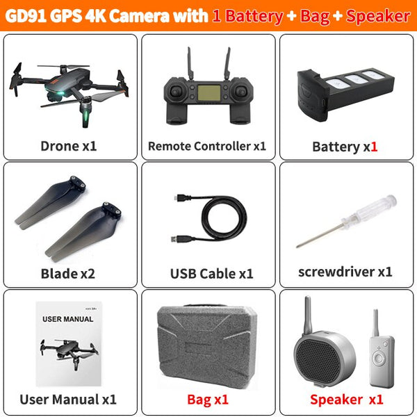 RC Drone 4K GPS Quadrocopter Dron with HD 2-Axis Servo Gimbal Camera Anti-Shake Follow Me Quadcopter VS K20 F11 SG906 PRO