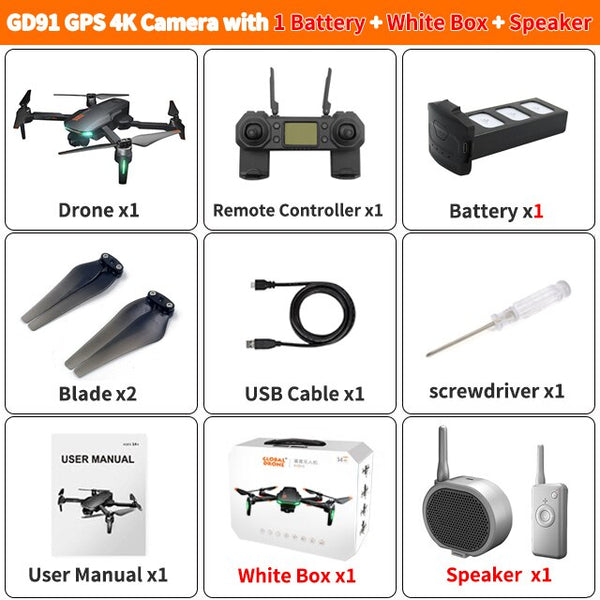 RC Drone 4K GPS Quadrocopter Dron with HD 2-Axis Servo Gimbal Camera Anti-Shake Follow Me Quadcopter VS K20 F11 SG906 PRO